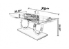 Classic Designed Marble Dining Table Set