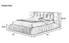 Exquisite Button Tufted Fabric Upholstered Bed / Lixra