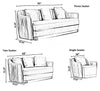 Opulence Velvet Fabric Sofa Set