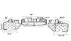Tufted Style 3-Pcs Fabric Sofa Set / Lixra
