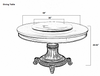 Marble-Top European Round dining Table Set / Lixra