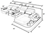 Modern Lavish Comfy Leather Enchanting Sectional Sofa / Lixra