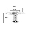 Luxotic Modern Marble-Top Round Dining Table Set