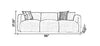 Elegant Design 3-Seater Fabric Sofa / Lixra