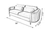 Velvet Upholstered Modern Sofa Set