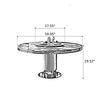 Glossy Luxurious Round Dining Table Set With Lazy Susan