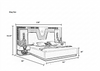 Royal LED Leather Bedroom Set With Dresser