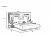 Royal LED Leather Bedroom Set With Dresser