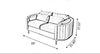 Velvet Upholstered Modern Sofa Set