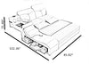 Multifunctional Style Smart Leather Massager Bed