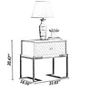 Set Of 2 Bedside Steel Framed Night Stand