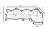 European Button Tufted Leather Sofa Set / Lixra