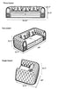 Luxurious Button Tufted Leather Sofa-Set / Lixra