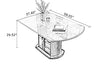 Expandable Marble-Top Palatial Dining Table Set