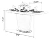 Curved Rectangular Marble Dining Table Set