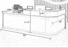 L-Shaped Exclusive Office Reception Desk