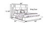 Contemporary Style Gold Plated Leather Bed / Lixra