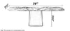 Classical Rectangular Marble Dining Table / Lixra