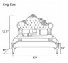 European Wooden Crafted Fabric Bed