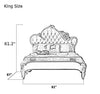 Beautifully Crafted Wooden Bed With Fabric Upholstery / Lixra