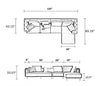 Splendorous Fabric Sectional Sofa Set / Lixra