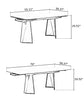 Majestic Marble Extendable Dining Table Set