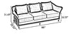 Fabric Upholstery 3-pcs Modern Sofa-Set