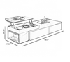 Rectangular Modern Coffee Table with LED