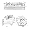 Button Tufted Leather Sofa Set / Lixra