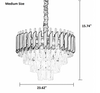 Modern Black and Gold Crystal Drum Chandelier with LED Lighting / Lixra