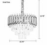 Modern Black and Gold Crystal Drum Chandelier with LED Lighting / Lixra