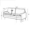 Mid-Century Convertible Tufted Fabric Sofa / lixra