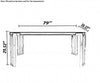 Italian Marble Rectangular Dining Table Set
