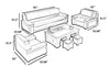 3-Piece Modern Leather Sofa Set