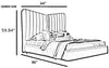 Crown Styled Leather Platform Bed / Lixra