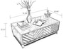 Shiny Wooden Luxurious Coffee Table
