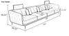 Indoor 4-Seater Leather Sofa with Stool / Lixra
