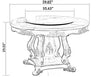 European Brusten Round Marble Dining Table Set