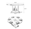 Multifunctional Extendable Marble Dining Table Set
