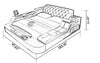 Contemporary Modern Multifunctional Leather Bed