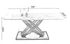 Glossy Rectangular Marble-Top Dining Table