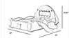 Shark Design Luxurious Leather Kid's Bed