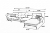 L-Shaped Minimalistic Leather Sectional Sofa Set / Lixra