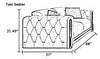 Modern Tufted Leather Sofas Set for Living Room / Lixra