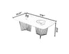 Contemporary Marble Top Dining Table Set