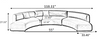 Modern Sectional Curved Leather Sofa / Lixra