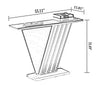 Modern V-Shaped Marble Accent Table