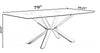 Golden Base Glass Top Dining Table
