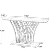 Long Accent Table With Golden Geometric Design / Lixra