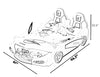 Multifunctional Sports Car-Shaped Kids Bed